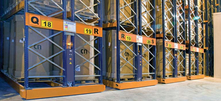 Système Movirack pour des produits congelés